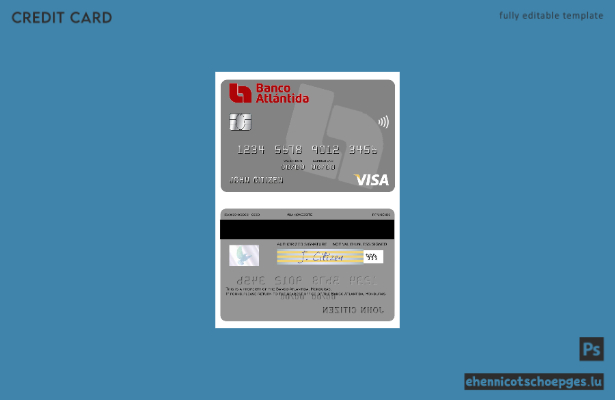 Mustervorschau der Honduras Banco Atlantida Visa Card